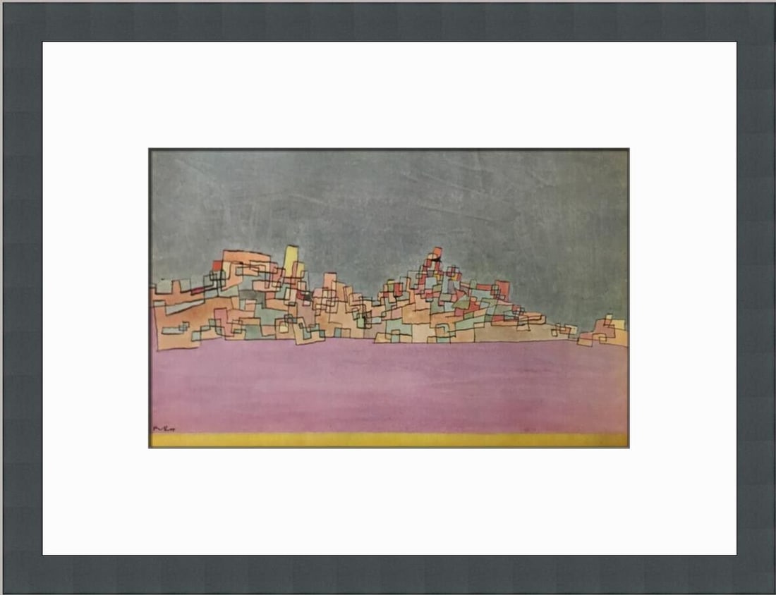 Paul Klee City on Two Hills Custom Framed Print: Paul Klee City on Two Hills Custom Framed Print Unit Of Sale: Single-Piece Work Artist: Paul Klee Size: Medium Item Length: 15 in Region Of Origin: united states Framing: Matted & Framed Personalize: