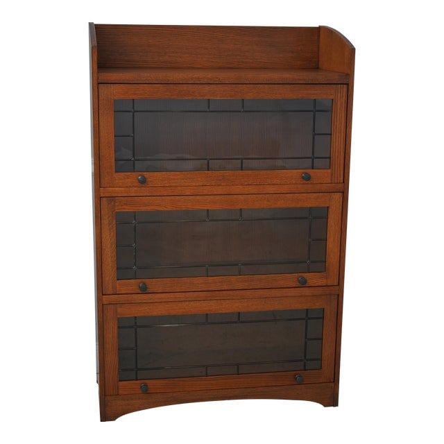 Mission Oak Arts & Crafts Stickley Style Bookcase: Mission Oak Arts & Crafts Stickley Style Bookcase Excellent Clean Original Finish & Condition Dimensions: 36"W x 16"D x 56.5"H Styles: Arts & Crafts Mission Period: 1990s Country of Origin: United Sta