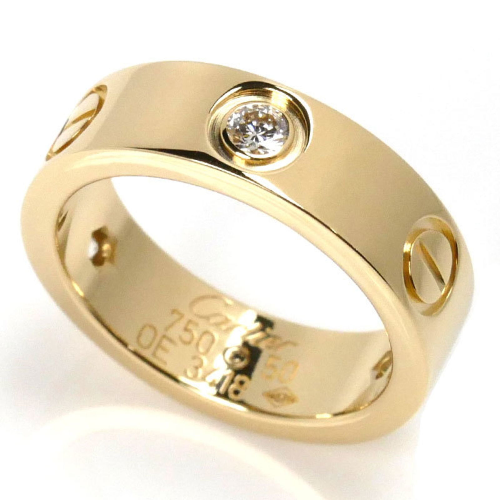 CARTIER Cartier K18YG Yellow Gold Love Half Diamond Ring B4032450 Size 10 50 8.1g Women's: CARTIER Cartier K18YG Yellow Gold Love Half Diamond Ring B4032450 Size 10 50 8.1g Women's Brand: Cartier Type: Band ring Gender: Women Material: Yellow gold (18K) Stone: Diamond Other Size: 10 Conditi
