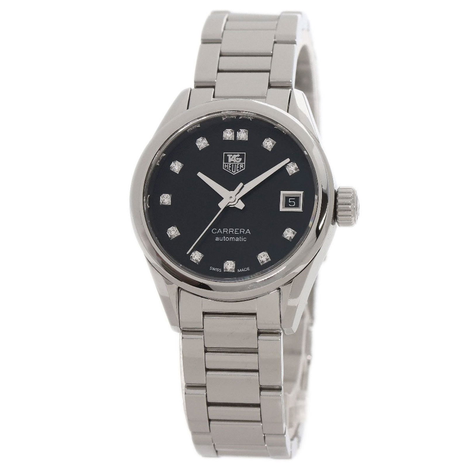 TAG Heuer WAR24XX Carrera 12P Diamond Watch Stainless Steel SS Ladies HEUER: TAG Heuer WAR24XX Carrera 12P Diamond Watch Stainless Steel SS Ladies HEUER Brand: Tag Heuer Line: Carrera Model: WAR24XX Type: Wristwatch Gender: Women Material (Case): Stainless steel Material (Band