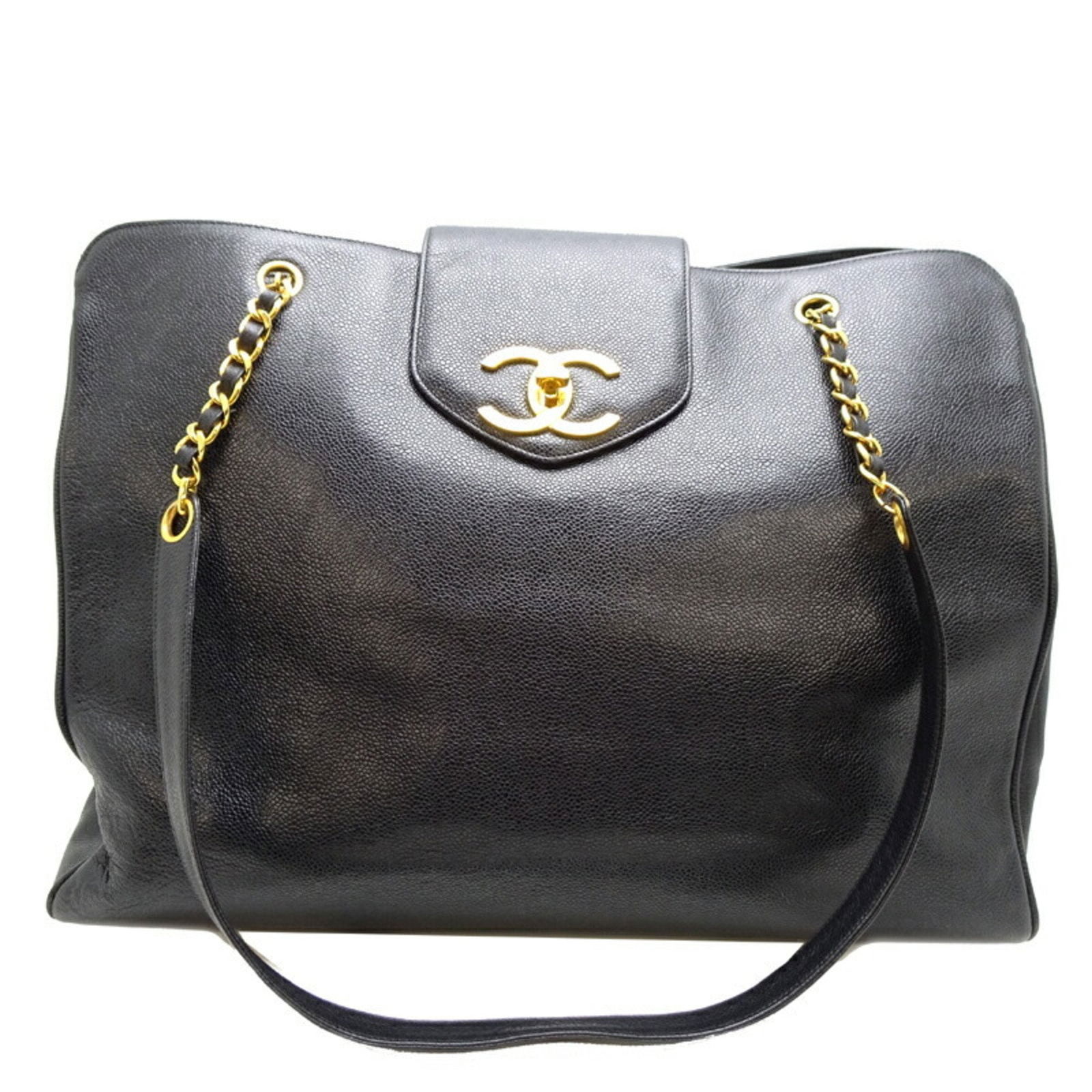 Chanel Coco Mark Supermodel Chain Tote Bag Women's Shoulder A01992 Caviar Skin Black: Chanel Coco Mark Supermodel Chain Tote Bag Women's Shoulder A01992 Caviar Skin Black Brand: Chanel Type: Shoulder bag Material: Caviar leather Caviar leather: Color: Black Gender: Women Size (HxWxD):