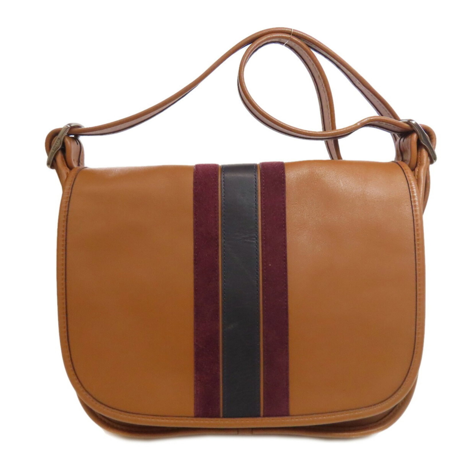 Coach F57459 Heritage Stripe Shoulder Bag Leather Women's COACH: Coach F57459 Heritage Stripe Shoulder Bag Leather Women's COACH Brand: Coach Type: Shoulder bag Material: Leather Leather: Color: Brown Gender: Women Size (HxWxD): 26cm x 29cm x 11cm / 10.23 x 11.41 x