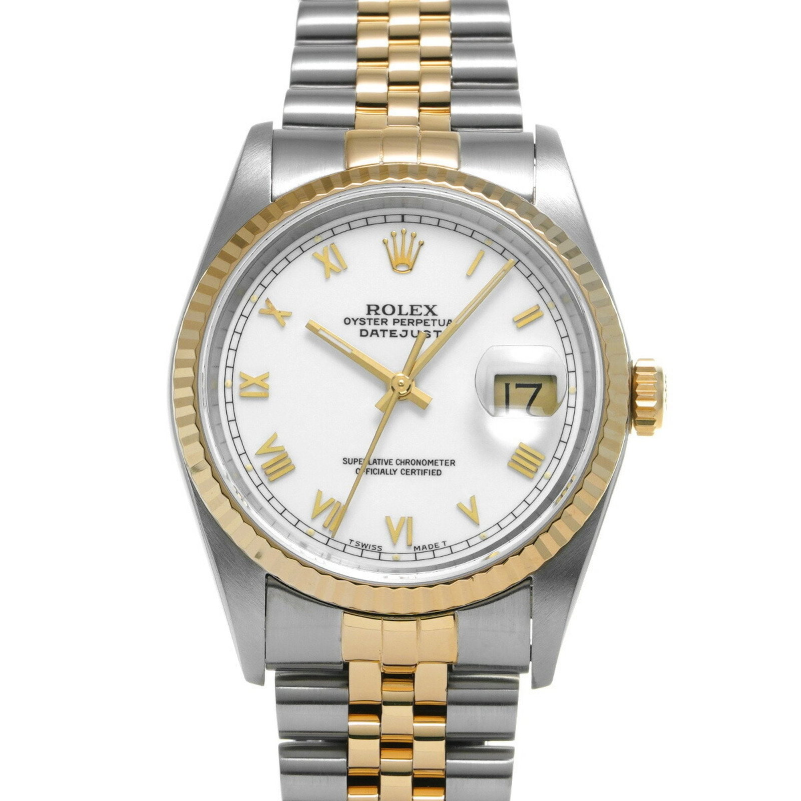 ROLEX Rolex Datejust 16233 Men's Watch Automatic: ROLEX Rolex Datejust 16233 Men's Watch Automatic Brand: Rolex Type: Wristwatch Gender: Men Material (Case): Stainless steel Material (Band): Stainless steel Yellow gold Color (Dial): White Movement: S