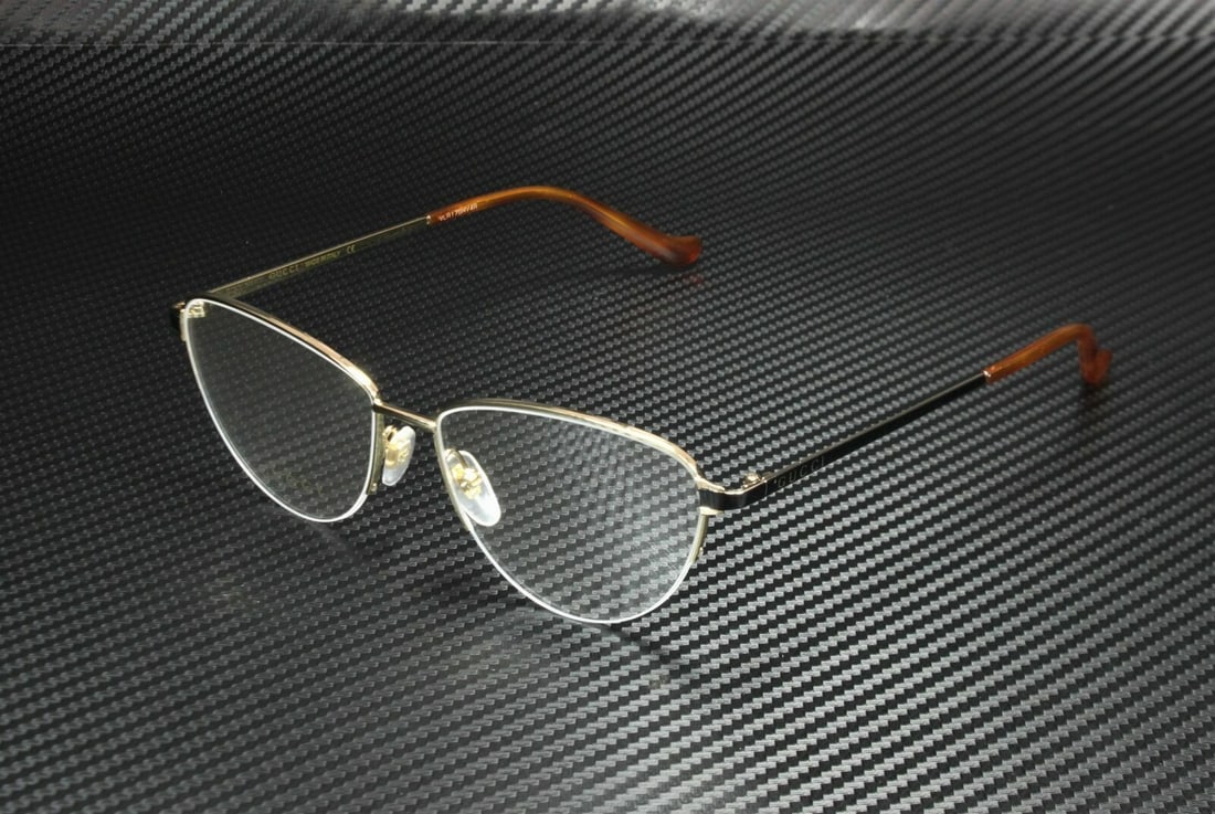GUCCI GG0580O 001 Cat Eye Gold Black Women's Eyeglasses Frame 55 mm: GUCCI GG0580O 001 Cat Eye Gold Black Women's Eyeglasses Frame 55 mm Style: Oval Temple Length: 145 mm Lens Socket Width: 55 mm Theme: Metal Type: Eyeglasses Features: Half Rim Year Manufactured: 1900-