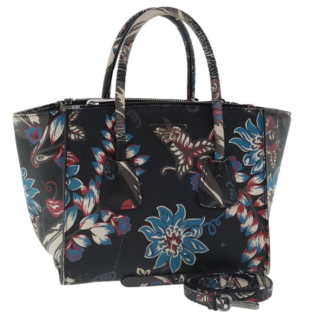 Prada Saffiano: Prada Saffiano Brand: Prada Model: Saffiano Gender: F Color: Black Material: Leather Dimensions: W26cm x H23cm x D17cm / Shoulder Drop:55 - 60cm Comments: Outside condition : rubbing slight lose shape