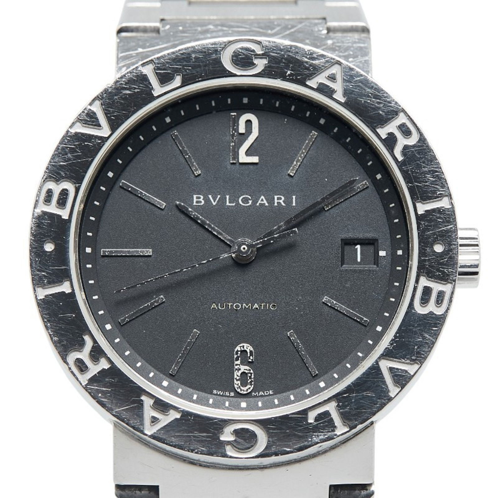 BVLGARI Watch BB38SS Automatic Black Dial Stainless Steel Men's: BVLGARI Watch BB38SS Automatic Black Dial Stainless Steel Men's Brand: Bvlgari Type: Wristwatch Gender: Men Material (Case): Stainless steel Material (Band): Stainless steel Color (Dial): Black Moveme