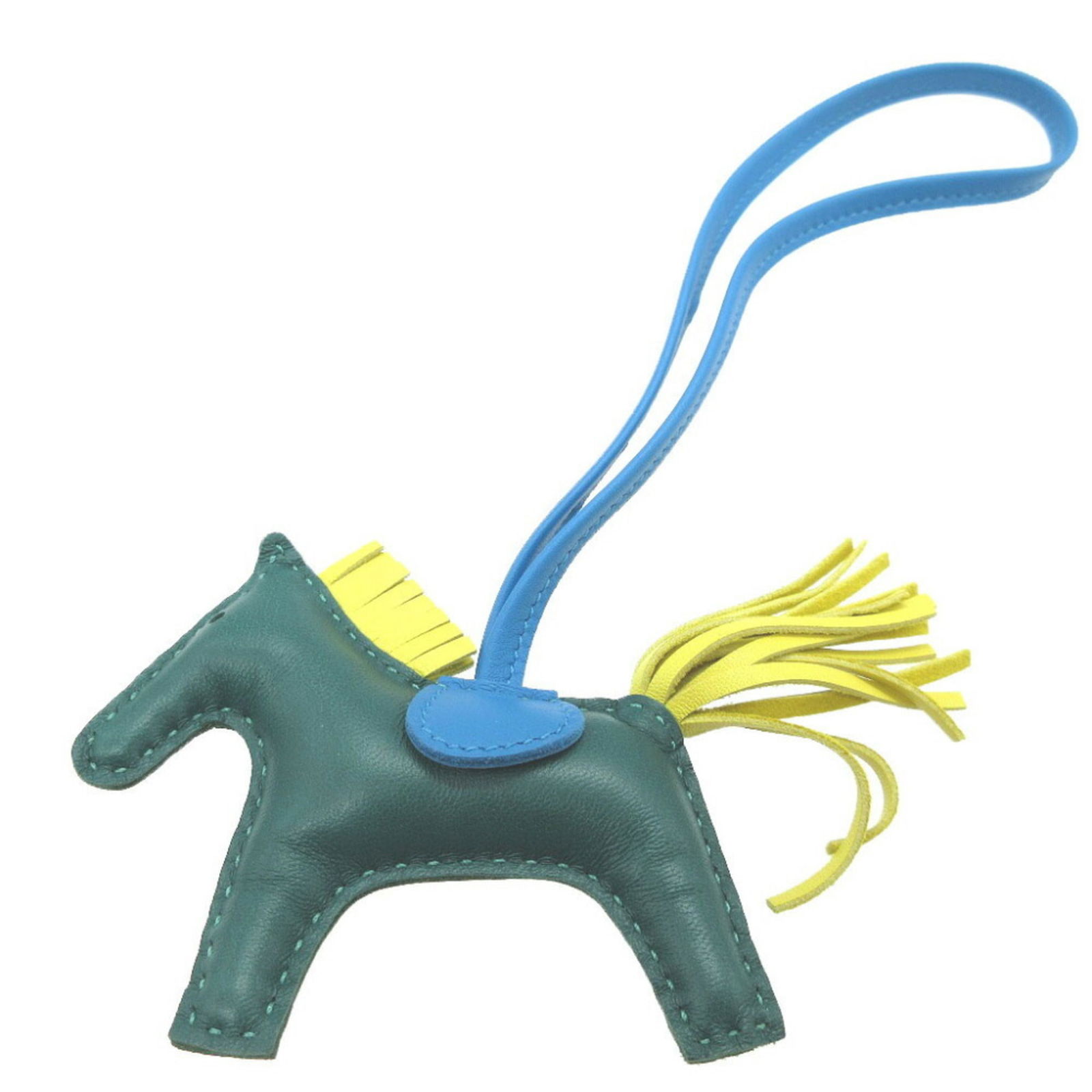 Hermes Rodeo Charm PM Annu Milo Malachite Lime Blue Zanzibar Bag Keychain 0140HERMES 6A0140EBS5: Hermes Rodeo Charm PM Annu Milo Malachite Lime Blue Zanzibar Bag Keychain 0140HERMES 6A0140EBS5 Brand: Hermes Type: Handbag charm Gender: Women Men Material: Agneau Milo Leather Color: Lime Size (HxWx