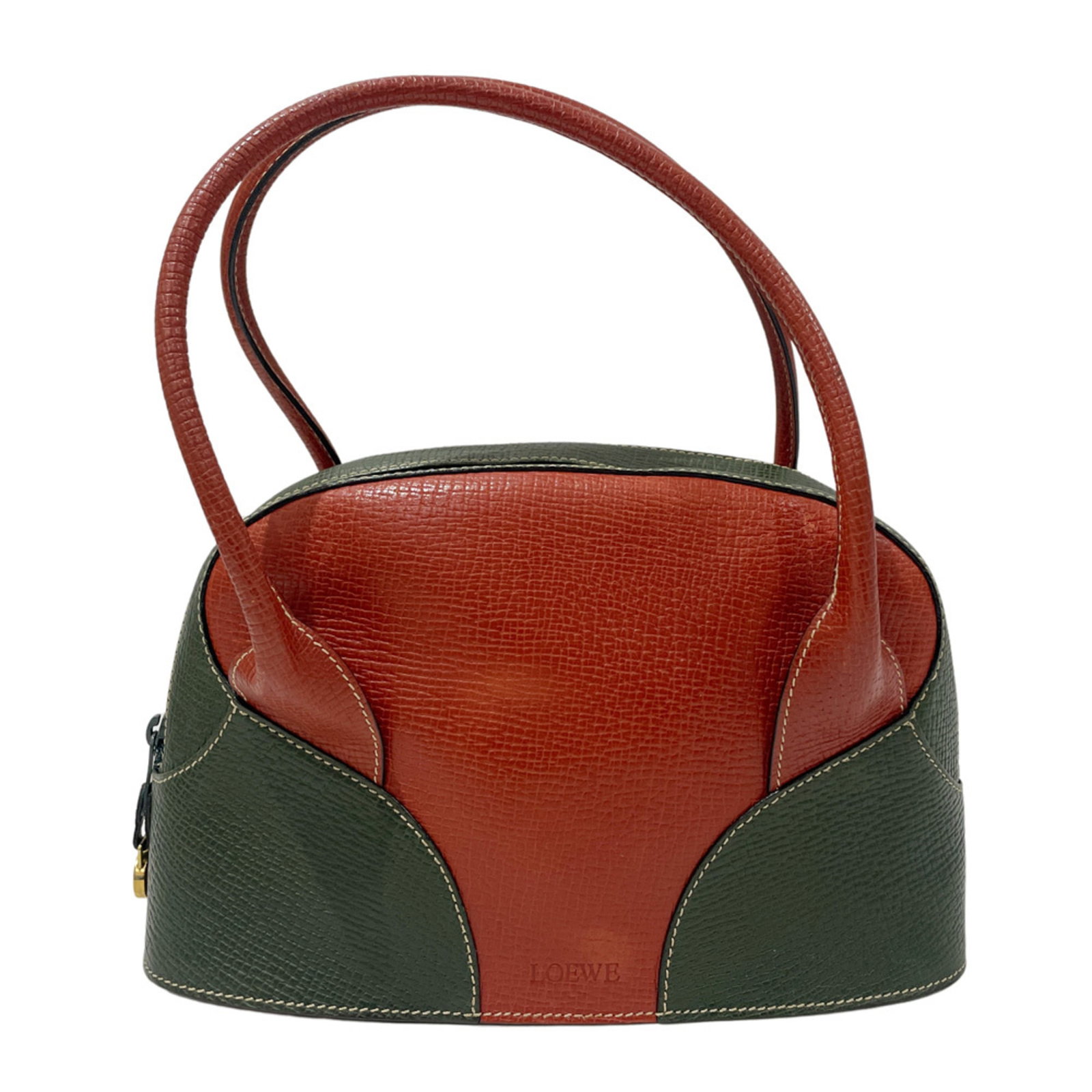 LOEWE Loewe handbag logo embossed bicolor vintage ladies 20485017: LOEWE Loewe handbag logo embossed bicolor vintage ladies 20485017 Brand: Loewe Type: Handbag Material: Leather Leather: Gender: Women Size (HxWxD): 19cm x 32.5cm x 12cm / 7.48 x 12.79 x 4.72 Condition