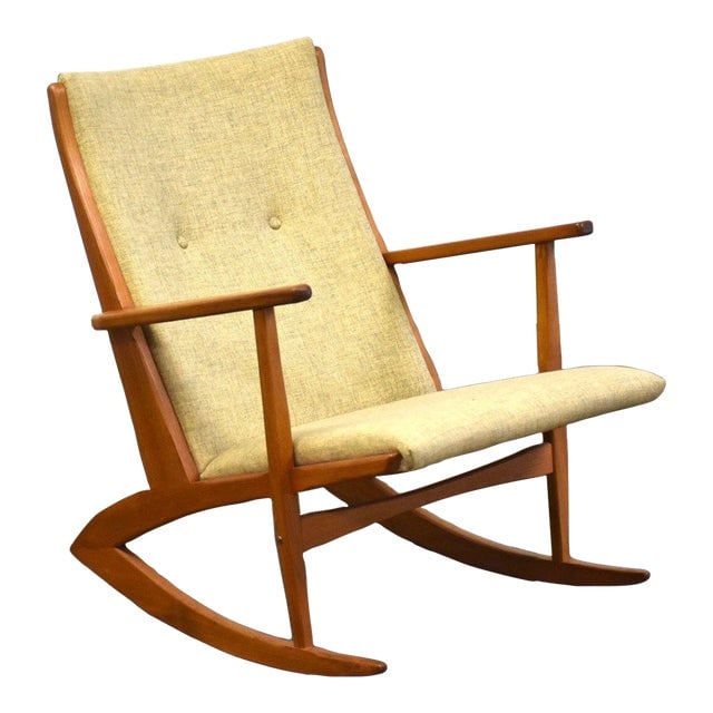 Danish Modern Teak Rocking Chair: Danish Modern Teak Rocking Chair Good Dimensions: 24.5"W x 31"D x 30.5"H Styles: Danish Modern Number of Seats: 1 Seat Height: 15.0 in Brand: Georg Jensen Period: 1960s Country of Origin: Denmark Item