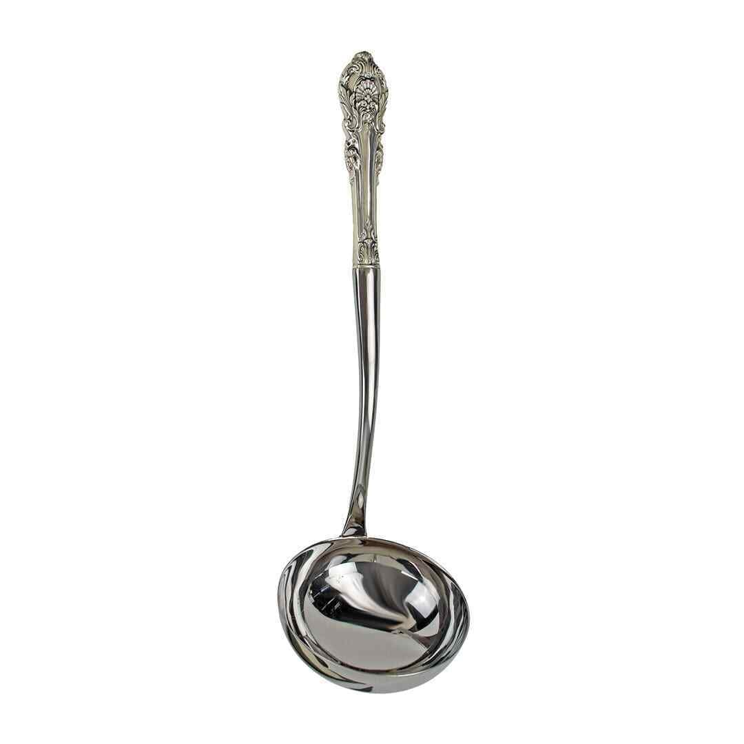 Sir Christopher Wallace 11 Inch Elegant Soup Ladle 5.08 Troy Ounces: Sir Christopher Wallace 11 Inch Elegant Soup Ladle 5.08 Troy Ounces Sir Christopher by Wallace Soup Ladle. This elegant ladle measures 11" in length and weighs 5.08 troy ounces, making it a perfect ad