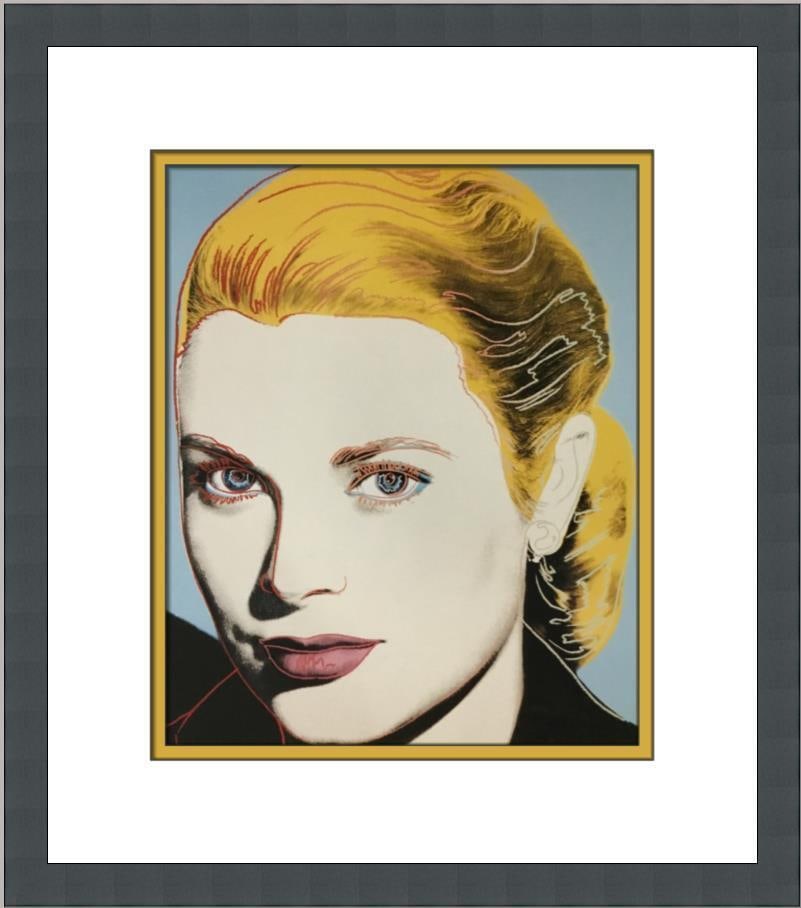 Andy Warhol Grace Kelly Custom Framed Print: Andy Warhol Grace Kelly Custom Framed Print Size: Medium (up to 36in.) Region Of Origin: United States Artist: Andy Warhol Production Technique: Lithography Framing: Matted & Framed Style: Pop Art Ite