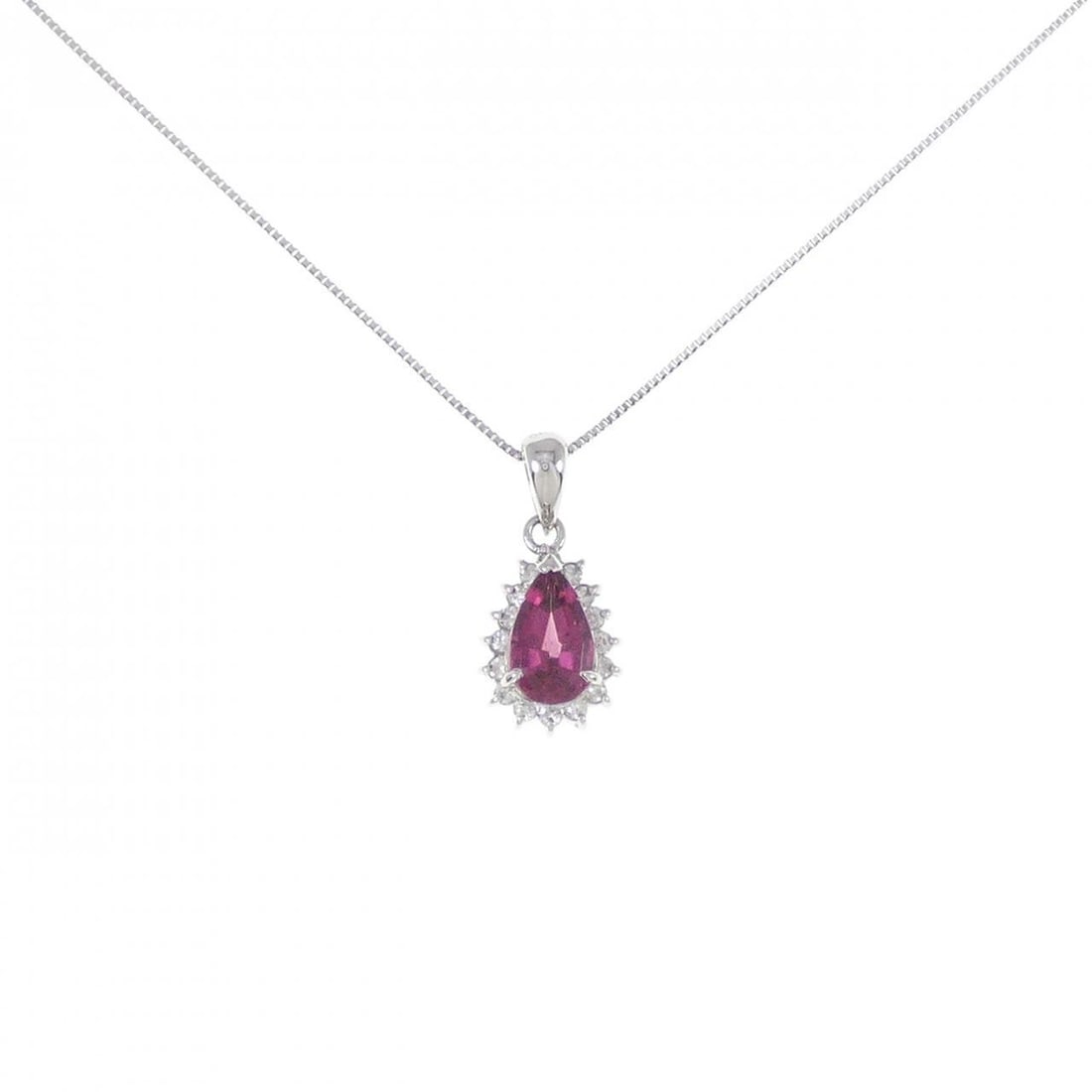 Elegant Platinum Necklace with 1.55CT Tourmaline and 0.26CT Diamonds: Elegant Platinum Necklace with 1.55CT Tourmaline and 0.26CT Diamonds This exquisite necklace features a stunning 1.55CT tourmaline as the centerpiece, complemented by 0.26CT of diamond side stones. Cr