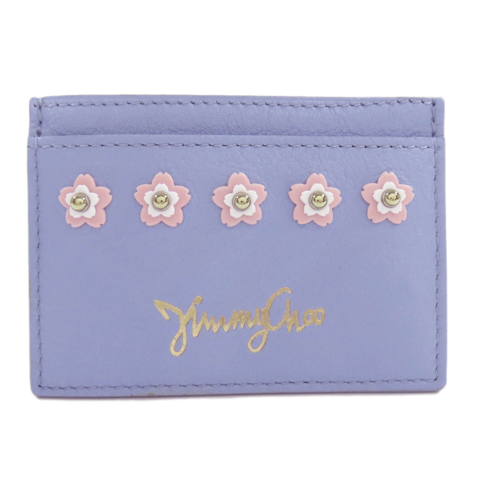 Jimmy Choo Light Blue Leather Women's Card Case 2.75x3.93 inches: Jimmy Choo Light Blue Leather Women's Card Case 2.75x3.93 inches This Jimmy Choo Flower Garden Umika Business Card Holder is crafted from leather in a light blue color, designed specifically for women