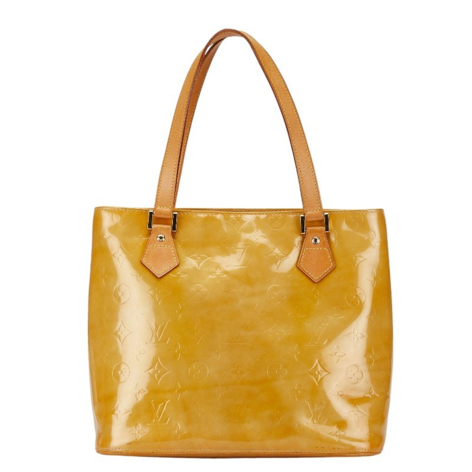 Louis Vuitton Monogram Vernis Houston Tote Bag Rose Yellow PVC Leather 29cm Women's: Louis Vuitton Monogram Vernis Houston Tote Bag Rose Yellow PVC Leather 29cm Women's This Louis Vuitton Monogram Vernis Houston Tote Bag is a stylish shoulder bag designed for women. Made of PVC leathe