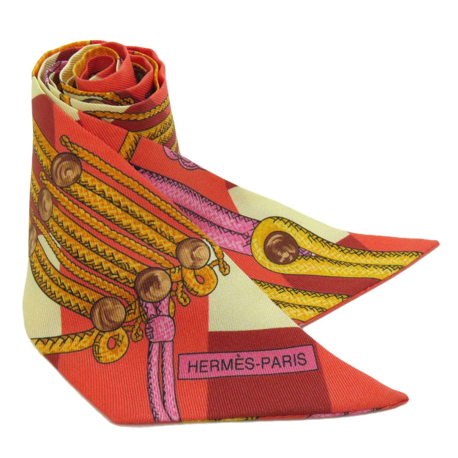 Hermes Red Silk Twilly Scarf for Women 84cm x 5cm: Hermes Red Silk Twilly Scarf for Women 84cm x 5cm Elevate your accessory collection with this Hermes Twilly Scarf. Crafted from luxurious silk, this scarf is perfect for women and features a vibrant r