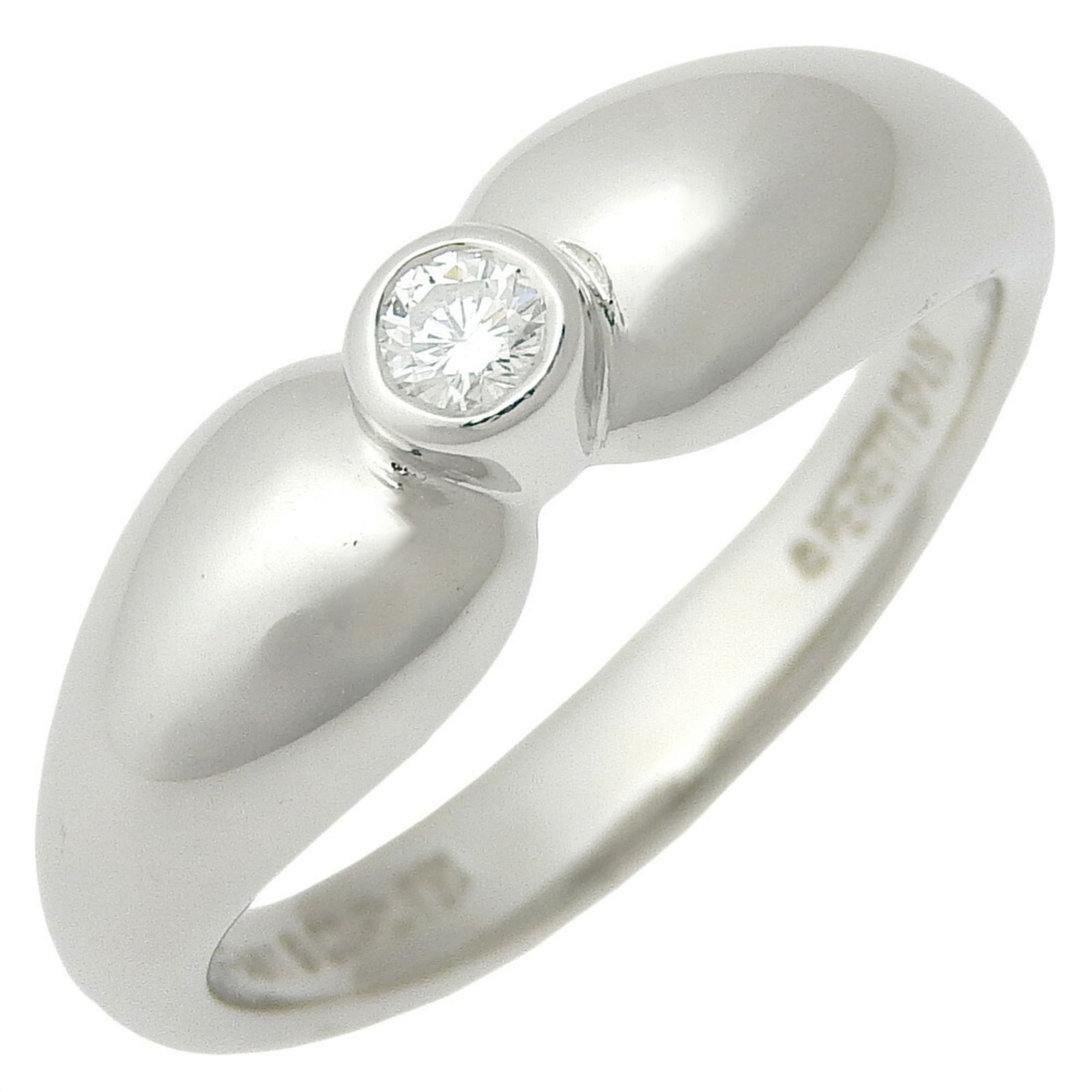 Tiffany & Co. Elsa Peretti Double Teardrop Ring Size 8 Platinum Diamond: Tiffany & Co. Elsa Peretti Double Teardrop Ring Size 8 Platinum Diamond This exquisite Tiffany & Co. Double Teardrop Ring is crafted from Pt950 Platinum and features a stunning diamond accent. Designe