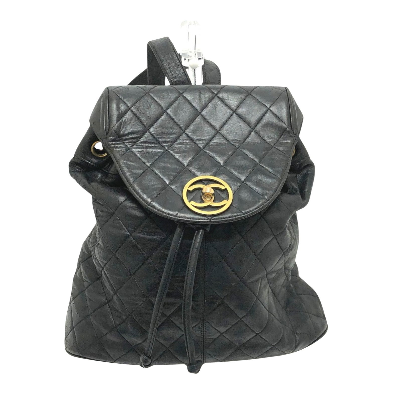 Chanel Duma Black Leather Women's Backpack 32cm: Chanel Duma Black Leather Women's Backpack 32cm Introducing the Chanel Duma, a stylish backpack designed for women. This exquisite accessory is crafted from high-quality black leather, showcasing a cl
