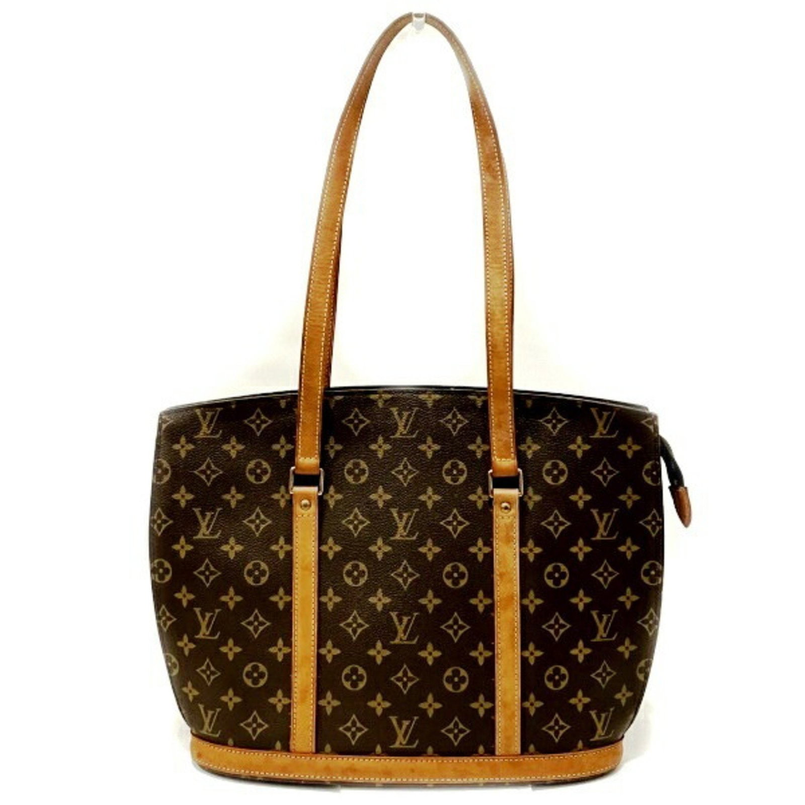 Louis Vuitton Brown Monogram Babylon Tote Bag for Women 31cm x 35.5cm x 11cm: Louis Vuitton Brown Monogram Babylon Tote Bag for Women 31cm x 35.5cm x 11cm This Louis Vuitton Monogram Babylon M51102 Tote Bag is crafted from the iconic brown monogram material, making it a stylish