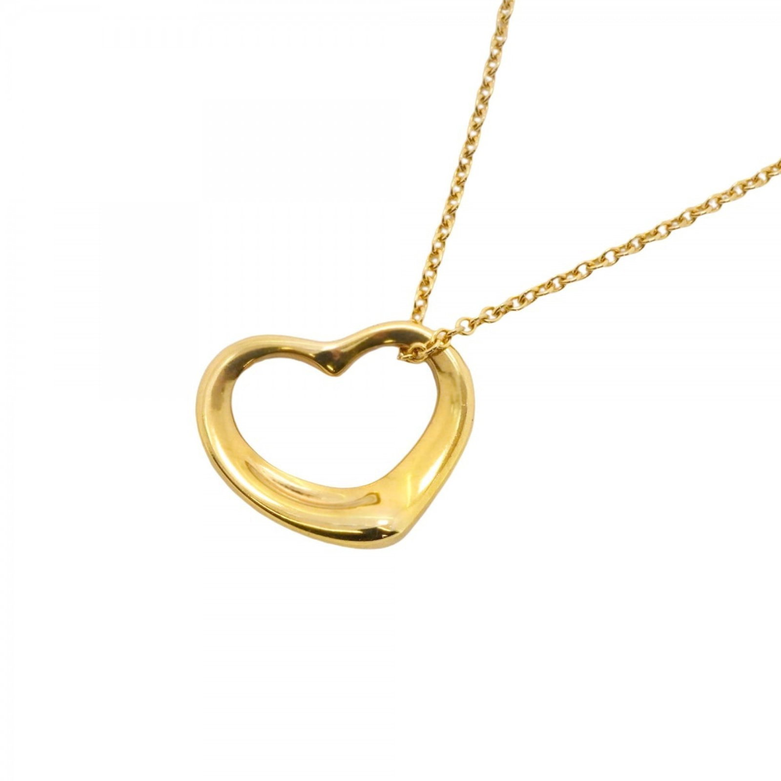 Tiffany Elsa Peretti Heart Necklace 18K Yellow Gold 41cm: Tiffany Elsa Peretti Heart Necklace 18K Yellow Gold 41cm This Tiffany necklace features an Elsa Peretti Heart design crafted from 18K yellow gold. Designed specifically for women, it has a neck circum