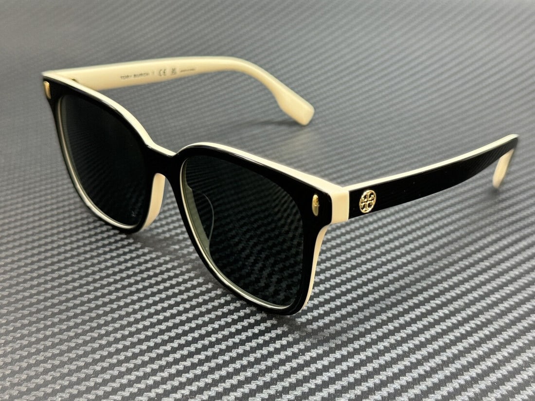 Tory Burch Women's 53mm Black Ivory Grey Sunglasses: Tory Burch Women's 53mm Black Ivory Grey Sunglasses These TORY BURCH TY7203U sunglasses feature a stylish black frame, perfect for adding a chic touch to any outfit. With a lens width of 53 mm, they o