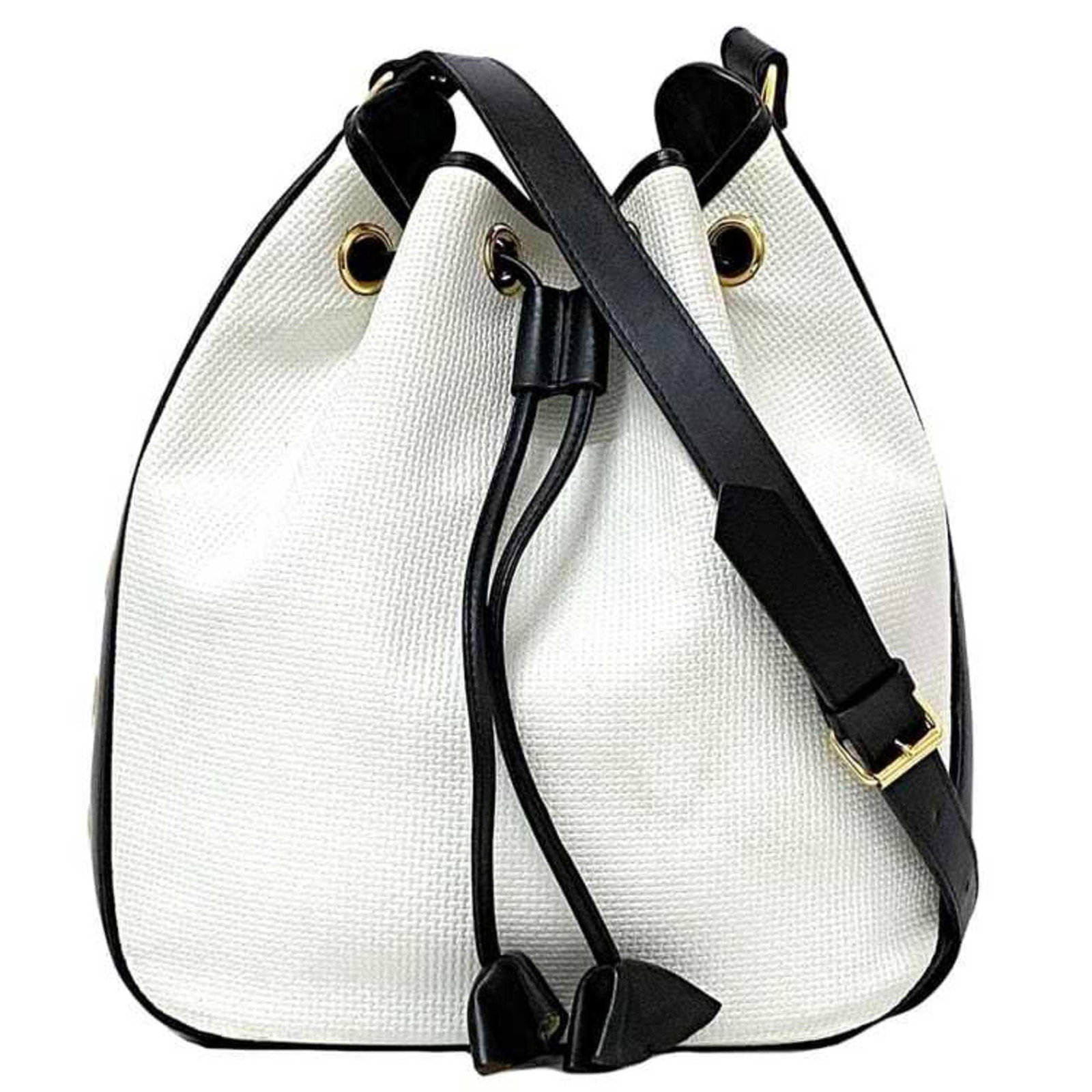 Yves Saint Laurent Navy White PVC Leather Shoulder Bag 29cm x 27cm x 8cm: Yves Saint Laurent Navy White PVC Leather Shoulder Bag 29cm x 27cm x 8cm This Yves Saint Laurent Shoulder Bag is a stylish accessory crafted from durable PVC leather, featuring a chic combination of n