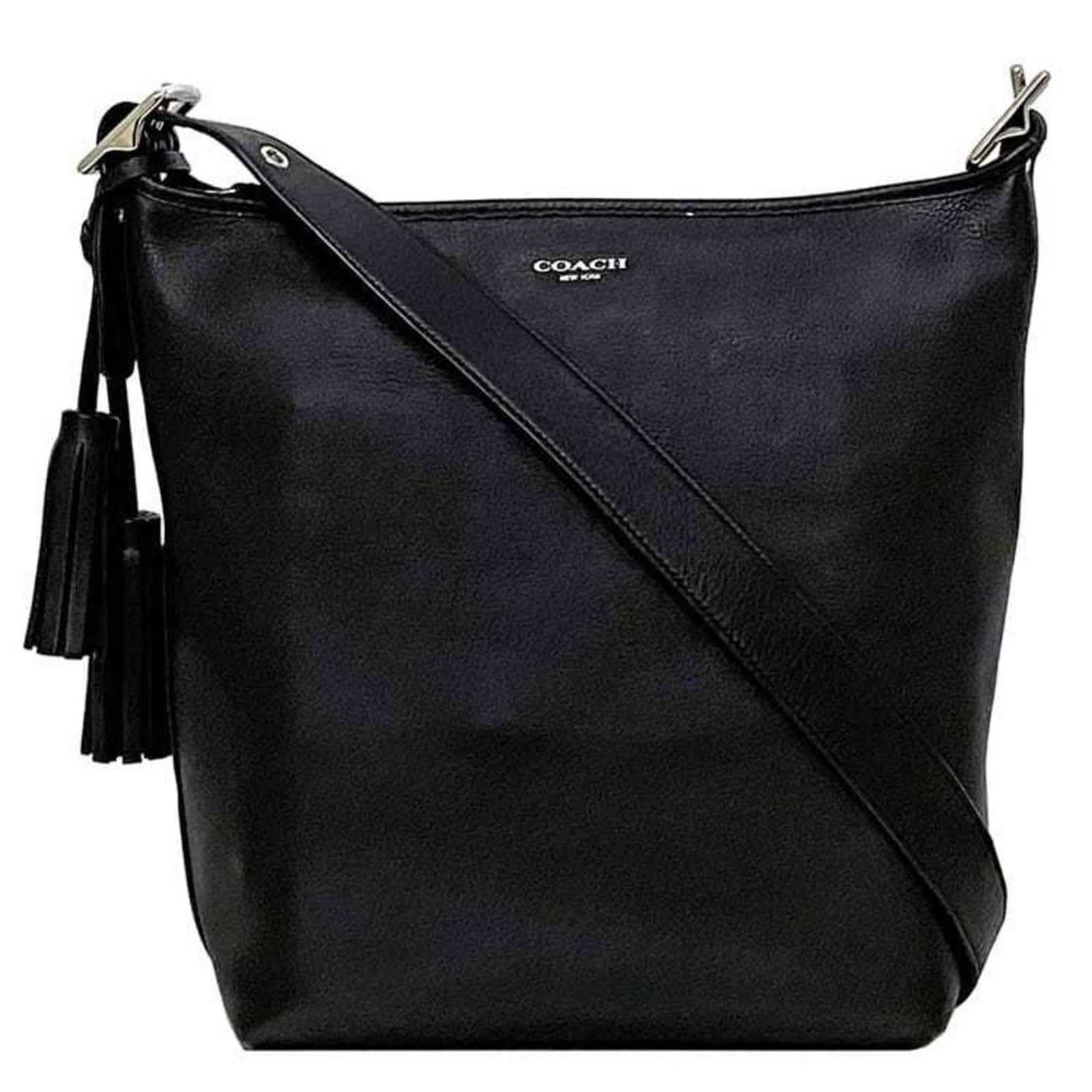 Coach Black Leather Shoulder Bag Model EC-21838 for Women: Coach Black Leather Shoulder Bag Model EC-21838 for Women Introducing a stylish Coach Shoulder Bag, model ec-21838, crafted from high-quality leather in a classic black color. This women's shoulder ba