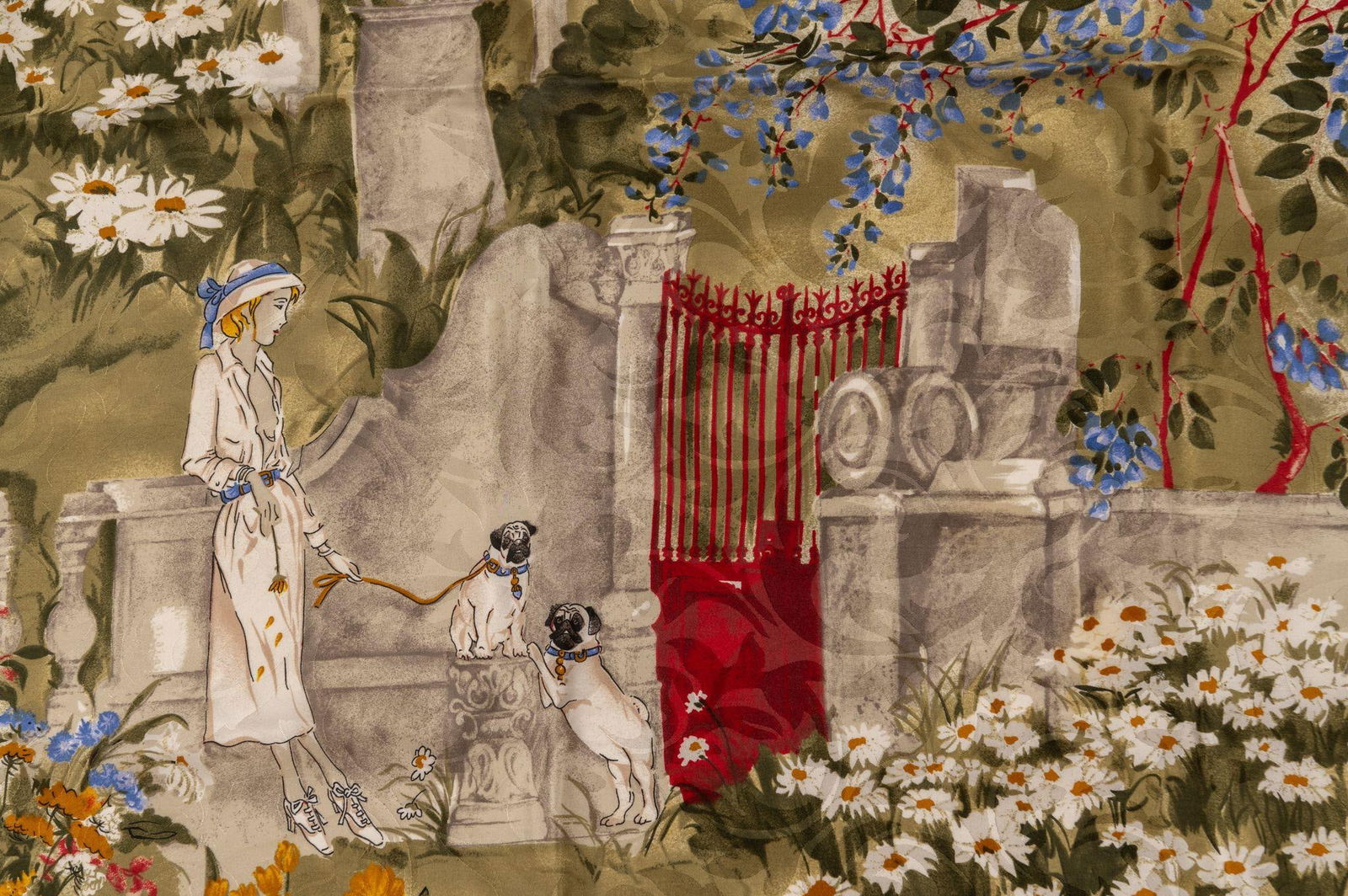 Gianni Versace 80s Floral Silk Scarf 35 inches Italy: Gianni Versace 80s Floral Silk Scarf 35 inches Italy This exquisite scarf features a vibrant floral design by Gianni Versace, made from high-quality silk. It measures 35 in (88.9 cm) in height and len