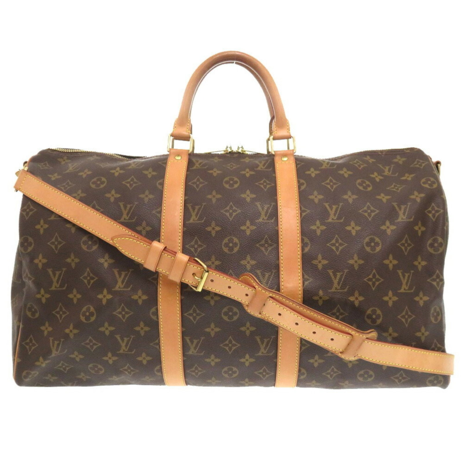 Louis Vuitton Keepall Bandouliere 50 Monogram Brown Boston Bag: Louis Vuitton Keepall Bandouliere 50 Monogram Brown Boston Bag This Louis Vuitton Keepall Bandouliere 50 Monogram M41416 Boston Bag is a classic travel companion, crafted from iconic Monogram material
