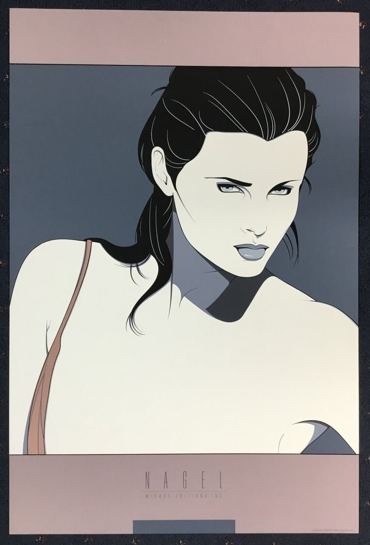 Patrick Nagel Commemorative #14 Serigraph 1986 24 x 36: Patrick Nagel Commemorative #14 Serigraph 1986 24 x 36 This vintage 1986 serigraph titled "Commemorative #14" by renowned artist Patrick Nagel features a medium size appropriate for various display op