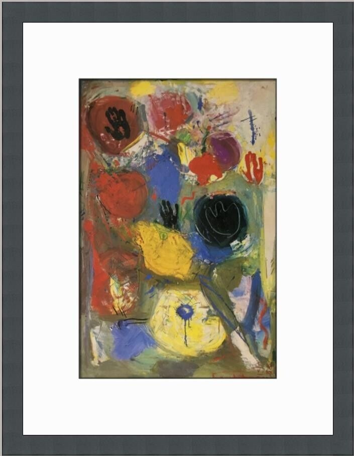 Hans Hofmann Impressionism Print Framed 1990: Hans Hofmann Impressionism Print Framed 1990 This stunning custom framed print features artwork by renowned artist Hans Hoffman, showcasing his unique style that blends Impressionism and Modernism. Cr
