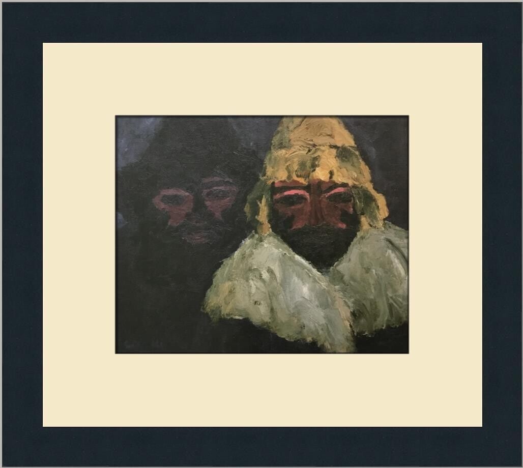 Emil Nolde Russian Peasants Print, 1998, Framed: Emil Nolde Russian Peasants Print, 1998, Framed This captivating custom framed print titled "Russian Peasants" by renowned artist Emil Nolde showcases the beauty of Expressionism. Produced in 1998, th