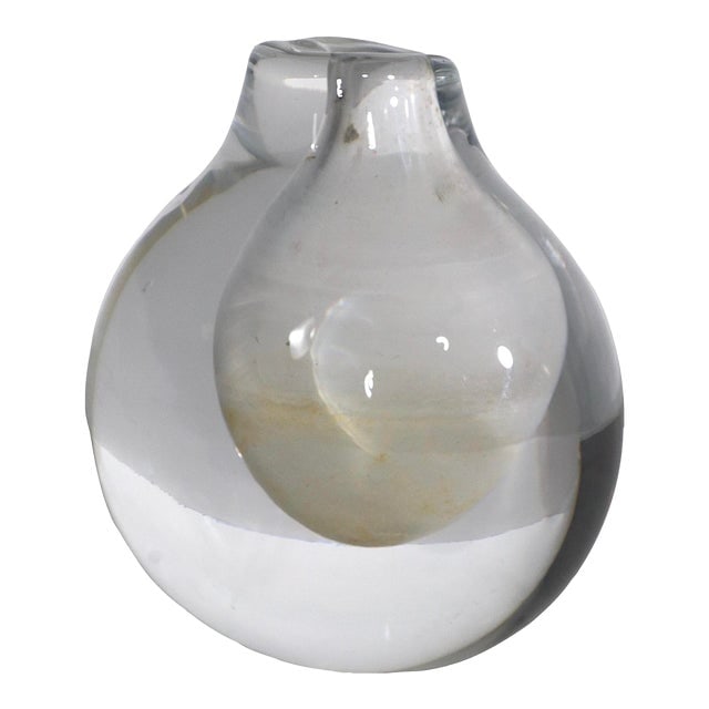 Vintage Mid Century Art Glass Vase by Goran Warff for Kosta 1970s: Vintage Mid Century Art Glass Vase by Goran Warff for Kosta 1970s This striking Mid Century Art Glass Vase is attributed to renowned designer Goran Warff for Kosta, dating back to the 1970s or 1980s.