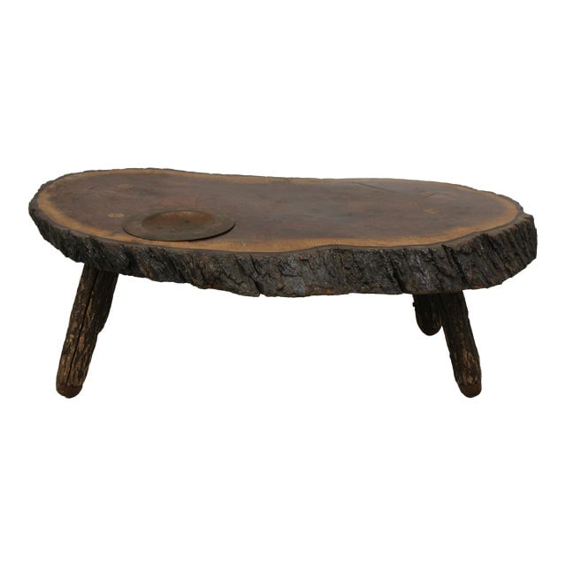 Vintage Hand Hammered Copper Tray Modern Design 48"W x 28"D x 18"H: Vintage Hand Hammered Copper Tray Modern Design 48"W x 28"D x 18"H This stunning coffee table showcases a studio-made modern design, featuring a hand-hammered copper tray and mortised construction rem