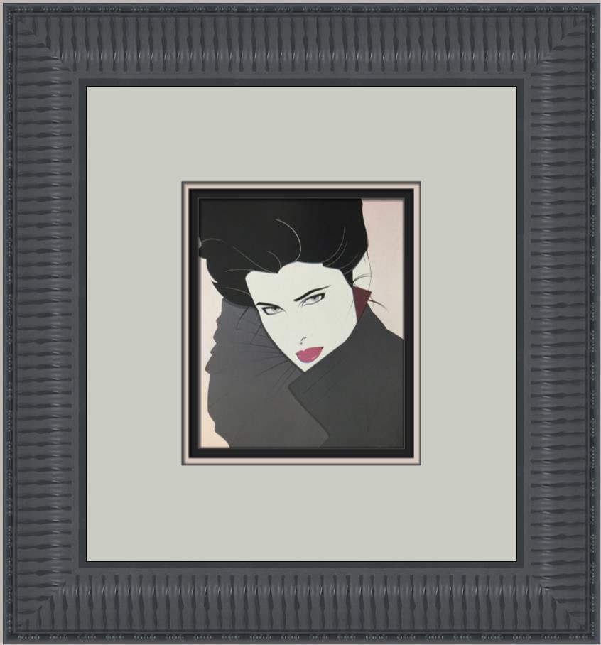 Patrick Nagel Untitled XXXXIII Art Deco Lithograph Print Framed: Patrick Nagel Untitled XXXXIII Art Deco Lithograph Print Framed Discover the exquisite "UNTITLED XXXXIII" custom framed print by renowned artist Patrick Nagel, produced in 1987. This art piece showcas