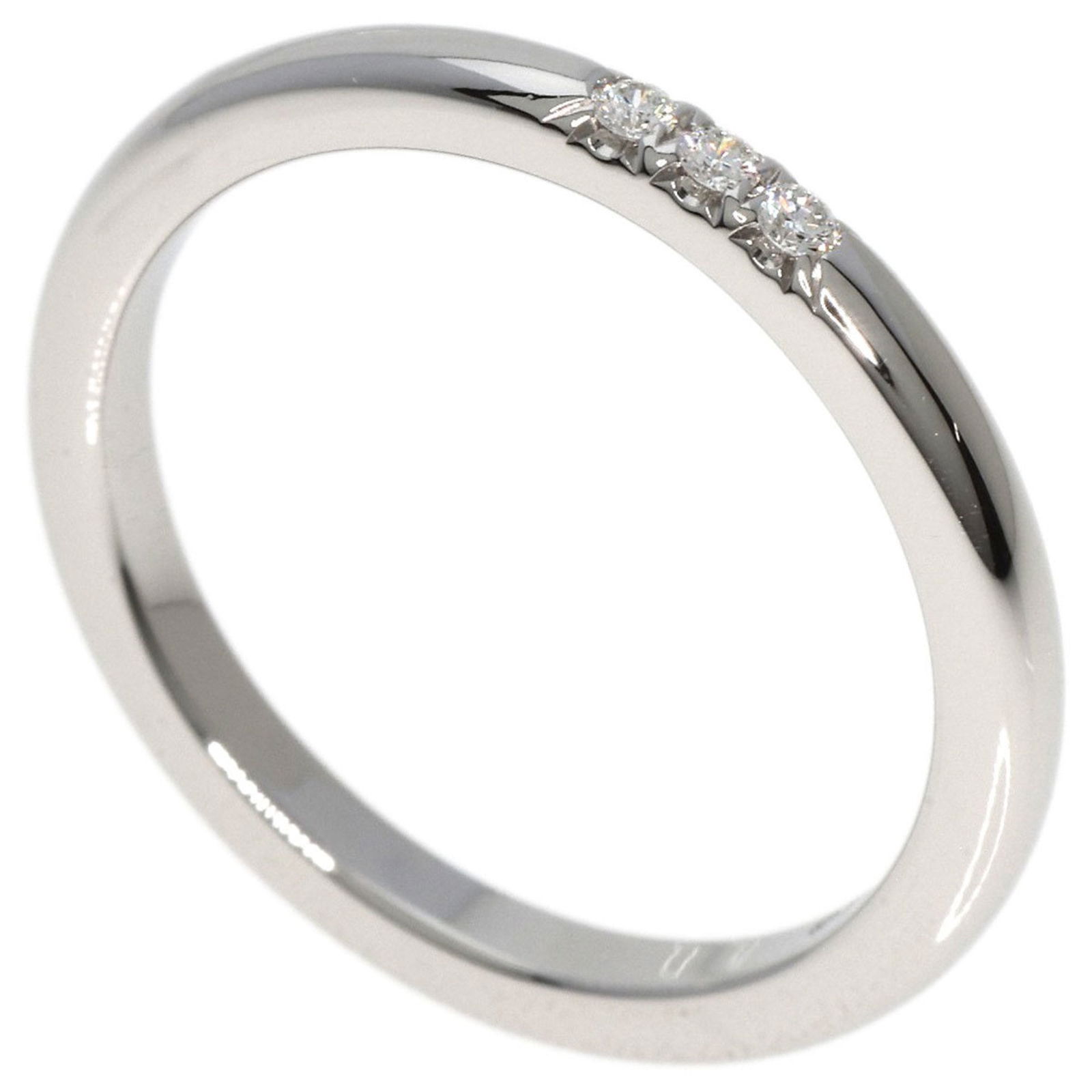 Tiffany Forever Wedding Band Ring 3 Diamonds Platinum 7.5 Women: Tiffany Forever Wedding Band Ring 3 Diamonds Platinum 7.5 Women This exquisite Tiffany & Co. Forever Wedding Band showcases a classic design crafted from premium Platinum PT950. Designed for women, th