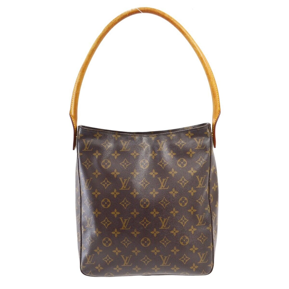Louis Vuitton Looping GM Monogram Shoulder Bag Brown Leather 11x12 inches: Louis Vuitton Looping GM Monogram Shoulder Bag Brown Leather 11x12 inches This Louis Vuitton Looping GM Shoulder Bag features a classic Monogram pattern and is made from high-quality leather. The bag 