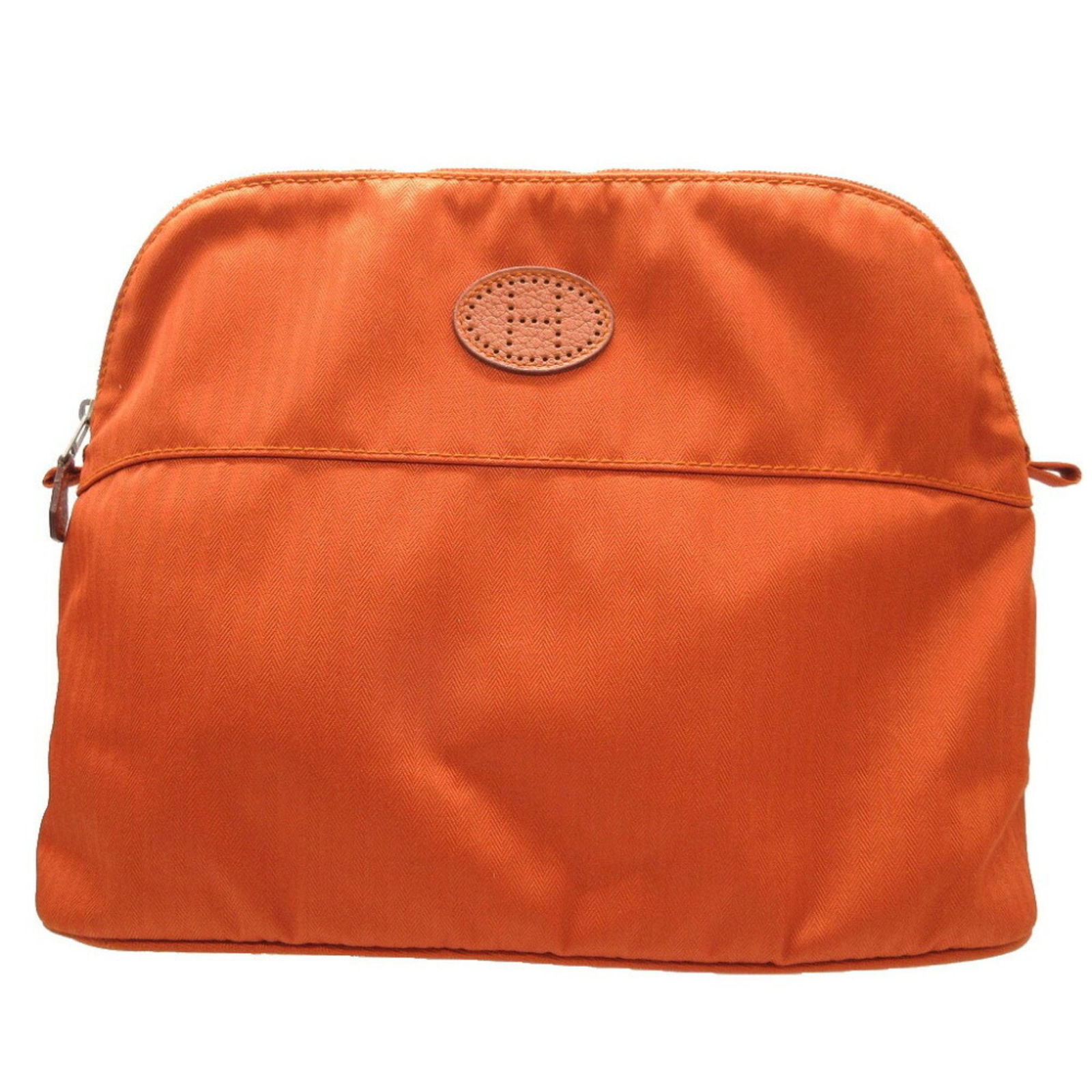 Hermes Bolide GM Pouch Orange Canvas 23cm x 34cm x 11.5cm: Hermes Bolide GM Pouch Orange Canvas 23cm x 34cm x 11.5cm This Hermes Bolide Pouch GM is crafted from durable canvas in a vibrant orange color, suitable for both men and women. The dimensions of the p