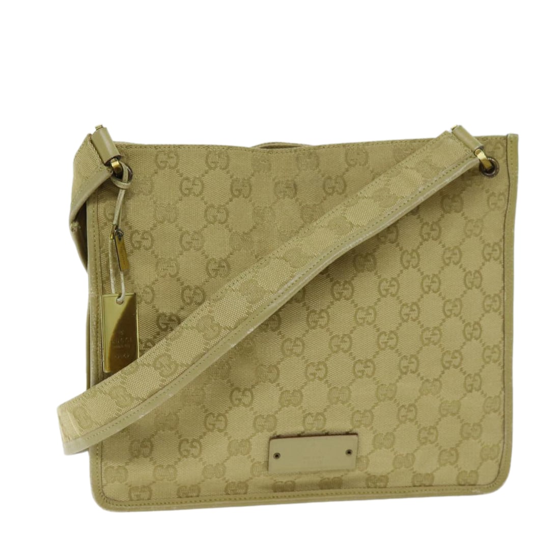 Gucci Beige GG Canvas Shoulder Bag Made in Italy: Gucci Beige GG Canvas Shoulder Bag Made in Italy This Gucci GG Canvas shoulder bag, crafted from iconic beige GG Canvas, showcases the brand's renowned design and adds a touch of elegance to every out