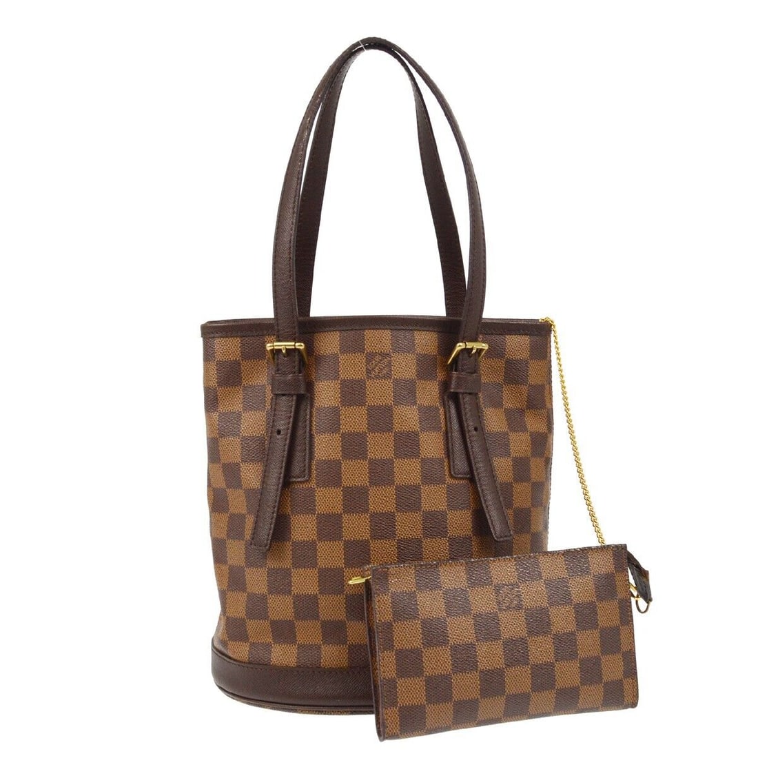 Louis Vuitton Damier Marais Tote Handbag 9x9 in Ebene Canvas: Louis Vuitton Damier Marais Tote Handbag 9x9 in Ebene Canvas The Louis Vuitton Damier Marais Tote Handbag is a stylish and versatile accessory, perfect for casual occasions. This medium-sized tote fea