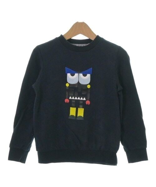 Fendi Navy Sweatshirt Size 6A: Fendi Navy Sweatshirt Size 6A This Fendi sweatshirt in navy is a unique piece featuring a vibrant graphic design of a character with large eyes, a blue hat, and yellow accents. Please note that this i