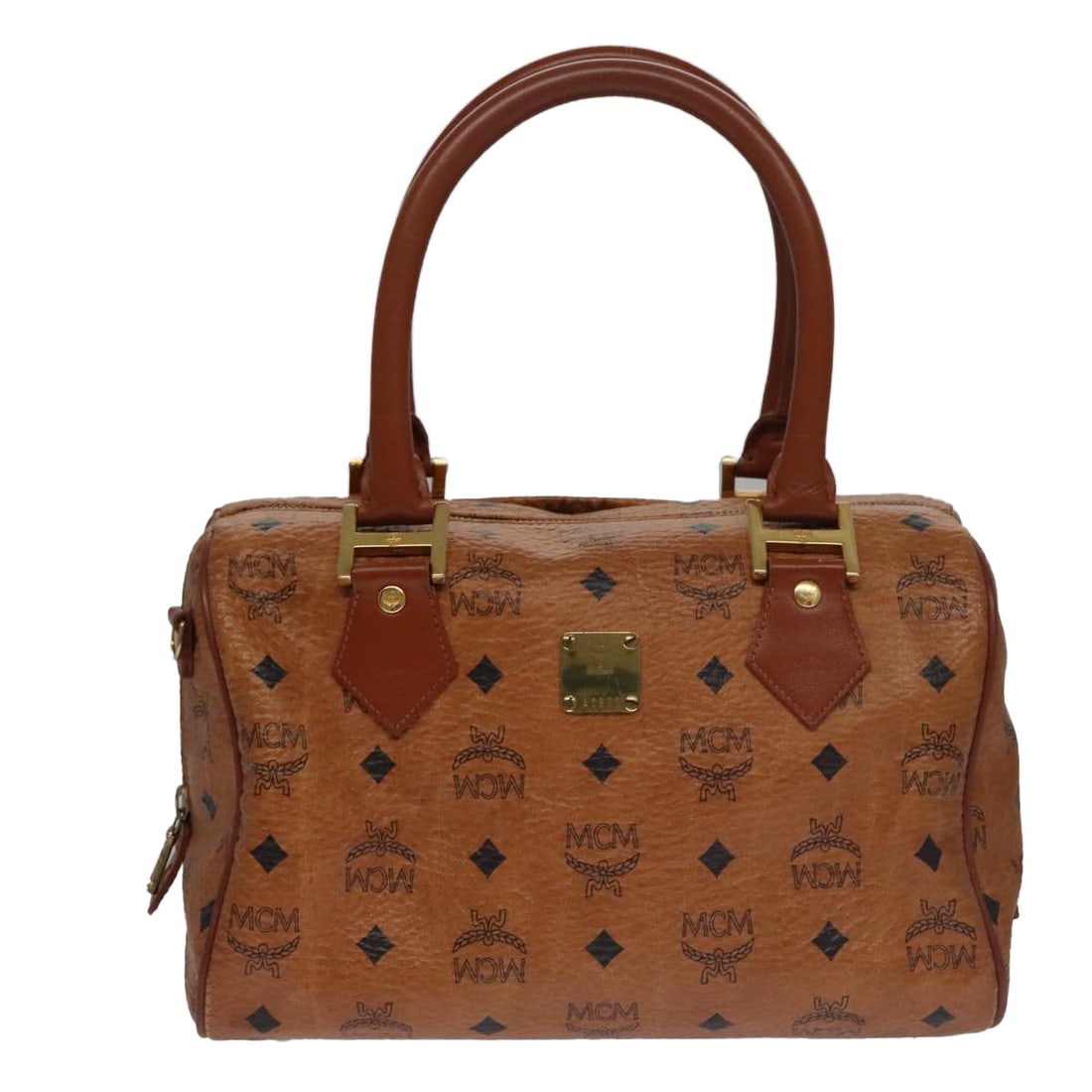 MCM Visetos Canvas Brown Handbag: MCM Visetos Canvas Brown Handbag This stylish MCM Visetos handbag features a signature logo pattern on durable canvas, making it a fashionable choice for everyday use. Designed for women, it comes in
