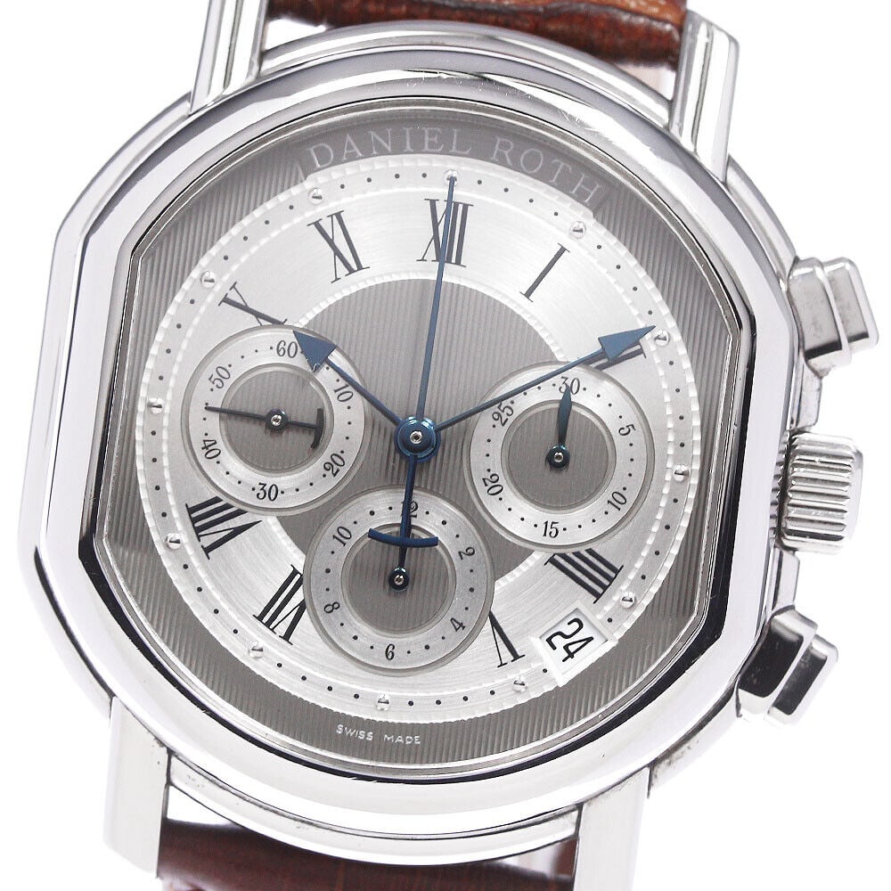 DANIEL ROTH S247-ST-SL Numero El Primero Sports Chronograph Men's Watch: DANIEL ROTH S247-ST-SL Numero El Primero Sports Chronograph Men's Watch Type: wristwatch condition rank Body rank B Belt trunk N *External product Product condition glass in good condition Case light