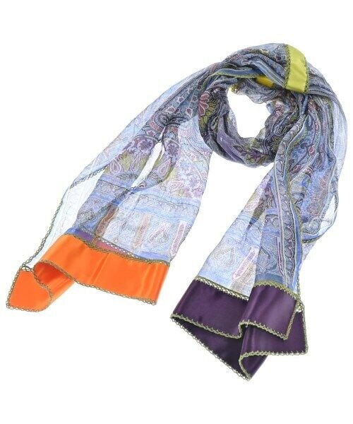 ETRO Stole Blue Pink Yellow Green Total Pattern: ETRO Stole Blue Pink Yellow Green Total Pattern Color: BluexPinkishxYellowish green etc.(Total pattern). Type: Stall. B: Reasonable Wear and Tear Specifications Color: BluexPinkishxYellowish green etc