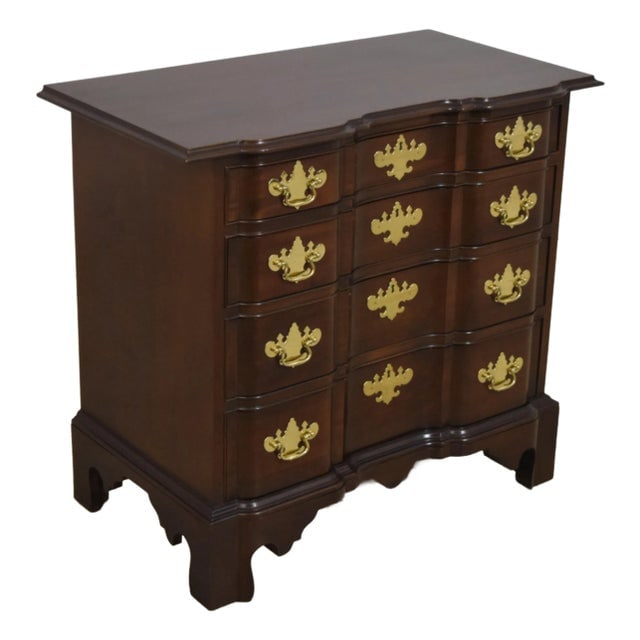 Chippendale Style Mahogany Block Front Bachelor Chest: Chippendale Style Mahogany Block Front Bachelor Chest This exquisite Councill Craftsmen Block Front Bachelor Chest showcases timeless Chippendale style with its elegant block front design and traditio