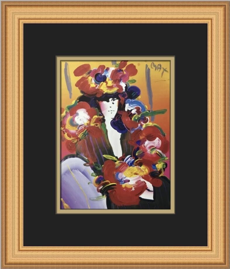 Brown Lady Custom Framed Print: Brown Lady Custom Framed Print Presenting the stunning "Brown Lady" custom framed print by renowned artist Peter Max. This exquisite piece, created in 2005, showcases a vibrant Pop Art style that capt