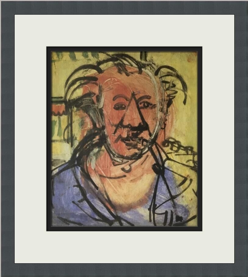 Hans Hoffman Self-Portrait II Framed Print: Hans Hoffman Self-Portrait II Framed Print This striking custom framed print features a self-portrait by the renowned artist Hans Hoffman, showcasing his signature Impressionism Modernism style. Measu