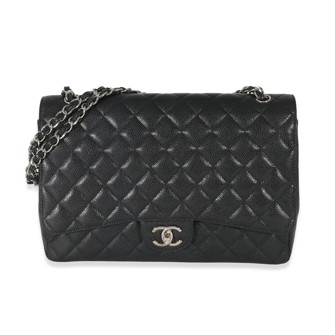 Chanel Black Quilted Maxi Classic Double Flap Bag: Chanel Black Quilted Maxi Classic Double Flap Bag This Chanel Black Quilted Maxi Double Flap Bag is a timeless piece that combines luxury and functionality. Crafted from premium leather, this handbag