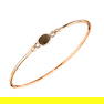 Smokey Quartz Bangle Bracelet in Sterling Silver