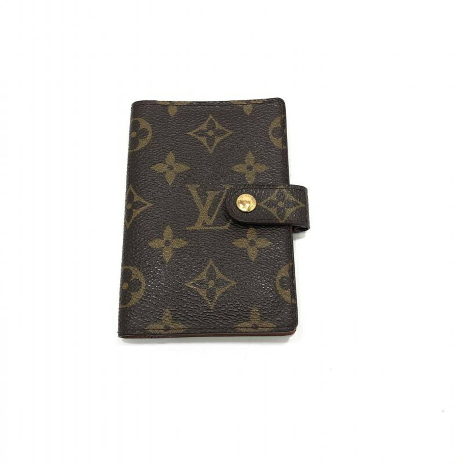 Louis Vuitton Monogram Agenda R20007: Louis Vuitton Monogram Agenda R20007 This Louis Vuitton Monogram Agenda features a stylish brown monogram material and is designed for women. It exhibits moderate overall scratches, dirt, and traces o