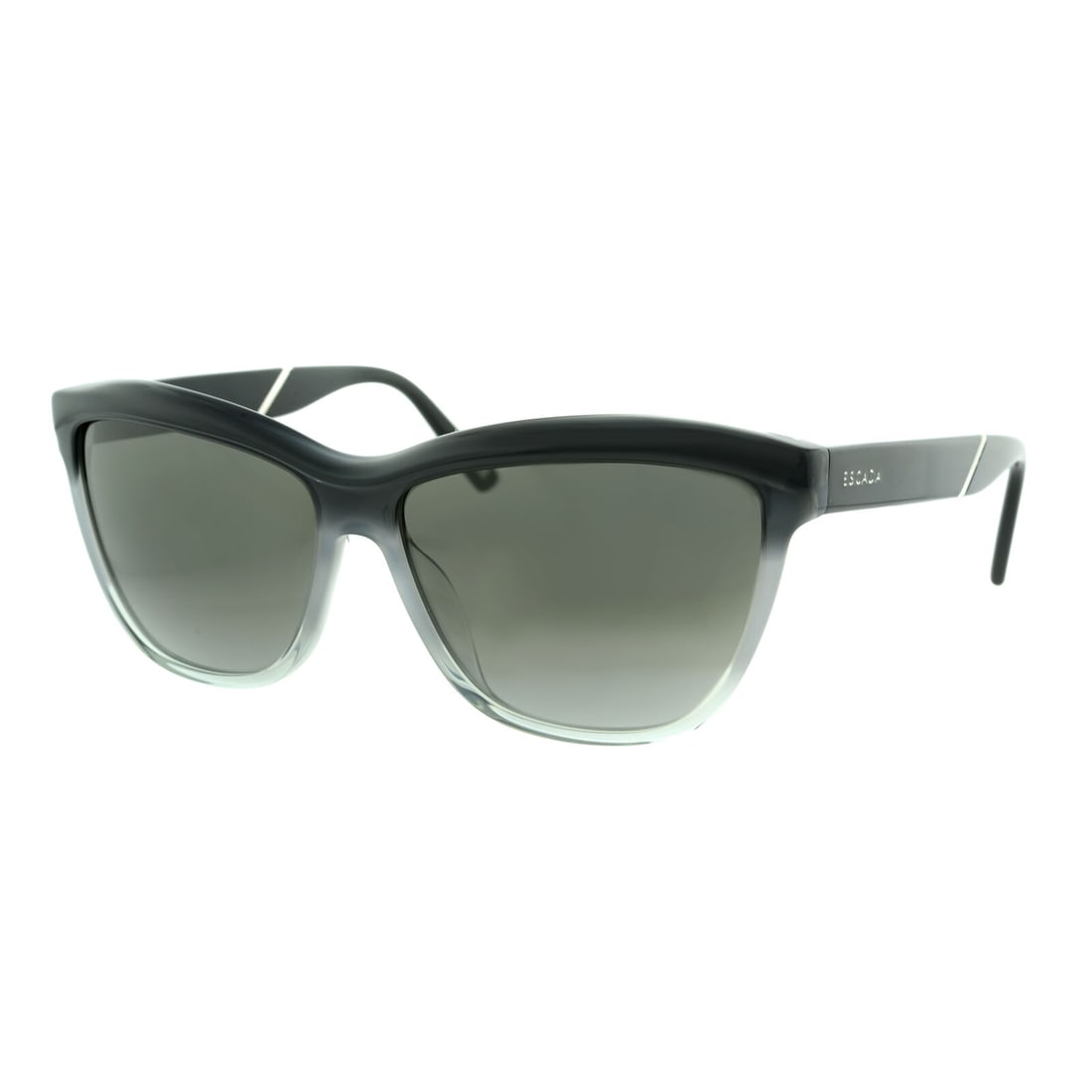 Plastic Frame Gradient Sunglasses: Plastic Frame Gradient Sunglasses Elevate your style with these stunning Escada SES 314 woman's sunglasses. Featuring a chic cat-eye shape, these sunglasses are designed with a sleek black plastic fra